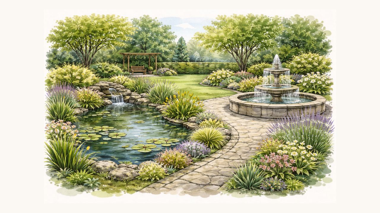 Wasseranlagen und Teiche im Privatgarten